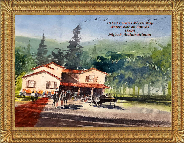 Read more about the article Our Elk Grove Home by Najeeb Abdulrahman, Watercolor       Version #2