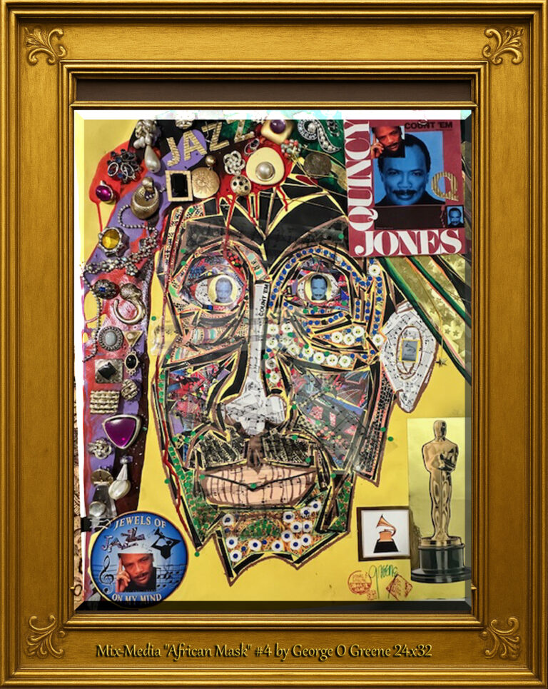 Read more about the article Mix-Media African Mask#3 by George O Greene, 20 x 24