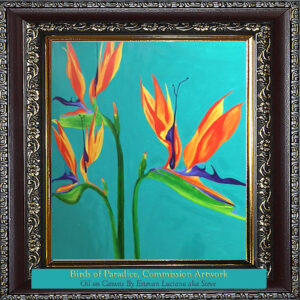Read more about the article Birds of Paradice, by E. Luciano Oil on Canvas