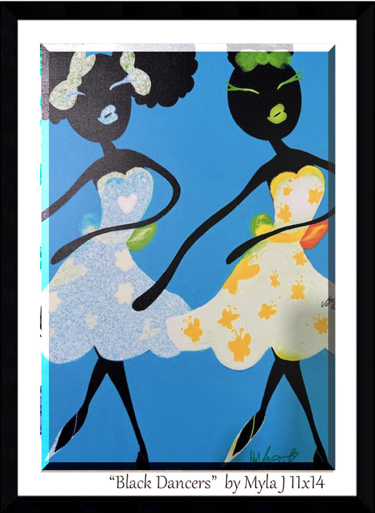 Read more about the article Black Dancers by Myla J. 11×14, Oil on Canvas