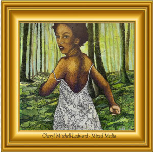 Read more about the article Lady Running in the Woods by Cheryl Ledward, Mix Media