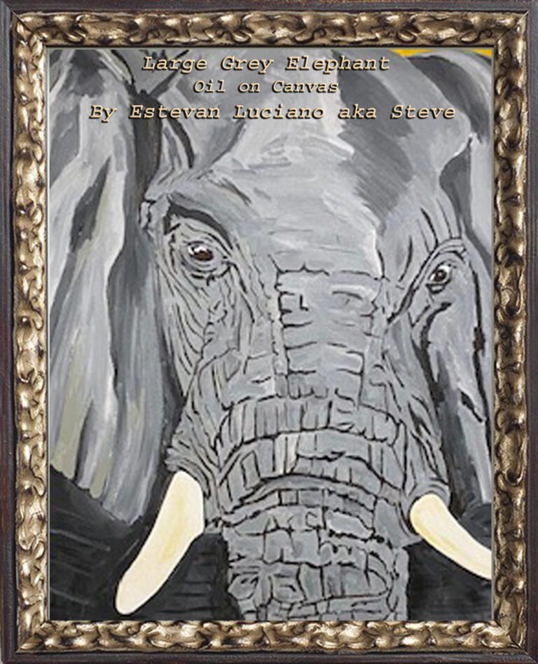 Read more about the article Large Elephant by Estevan Luciano, Oil on Canvas