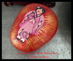 Read more about the article Geisha on Painted Rock by Valerei Sengupta, 2000