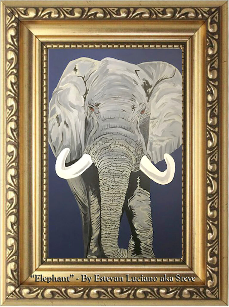 Read more about the article Elephant by Estevan Luciano, Oil on Canvas, 36×48