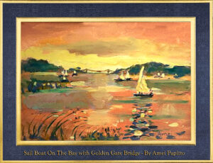 Read more about the article “Sail Boat on The Bay” by Amei Papitto, Oil on Canvas