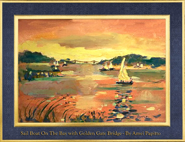 Read more about the article “Sail Boat on The Bay” by Amei Papitto, Oil on Canvas