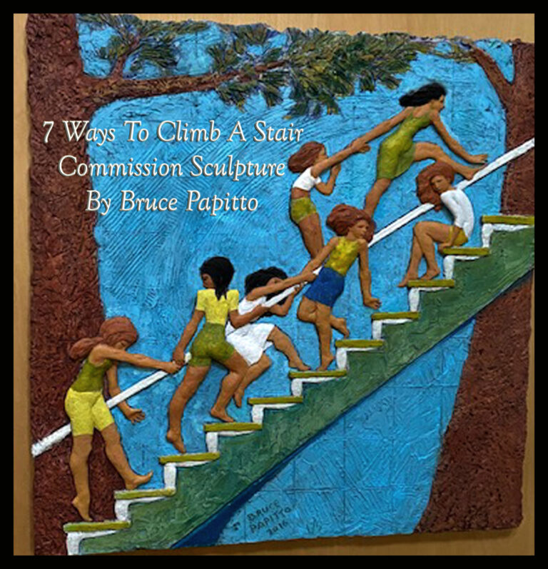 Read more about the article Seven Ways to Climb a Staircase- Clay Sculpture by Bruce Papitto