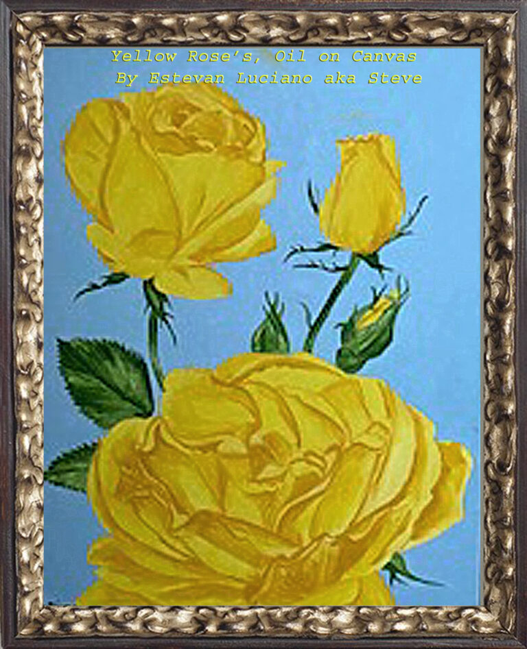 Read more about the article Yellow Roses, Oil on Canvas by Estevan Luciano