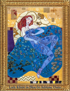 Read more about the article Lady Klint in Blue by Adriane Deric- Mixed Media Textitle