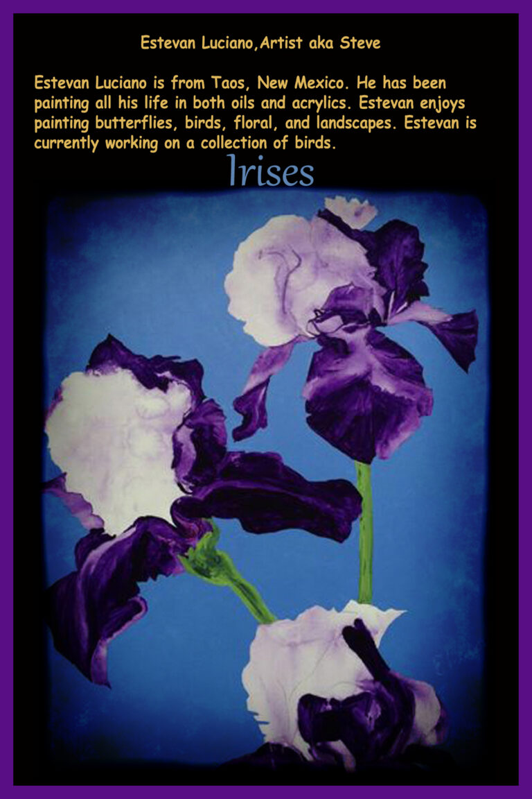 Read more about the article Purple & White Irises. Oil on Canvas by Estevan Luciano