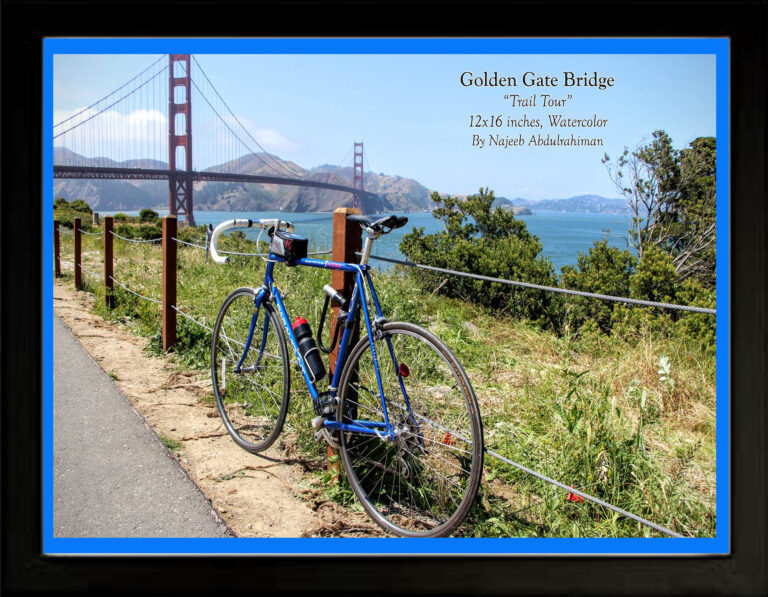 Read more about the article Golden Gate Bridge, Photography by Valdez Hill, Bike Art Series