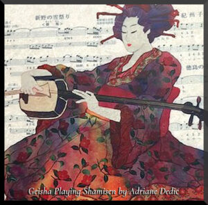 Read more about the article Two Geisha, Clay Title & Oil oin Canvas