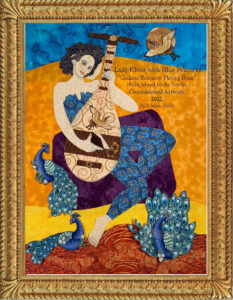 Read more about the article Lady Klimt w Blue Peacocks- Commissioned- Goddress Benzaiter