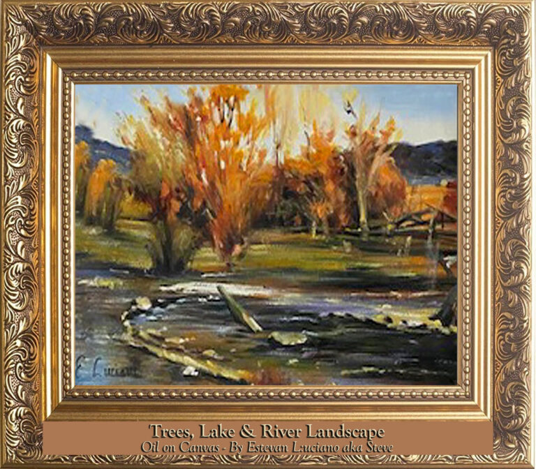 Read more about the article River Landscape by Estevan Luciano – Oil on Canvas