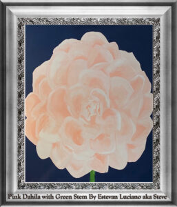 Read more about the article Pink Dahila by Estevan Luciano, Oil on Canvas