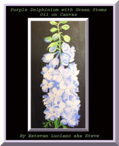 Read more about the article Purple Delphinium w Green Stems